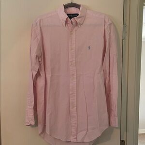 Polo by Ralph Lauren Men's Pink Striped Shirt seersucker classic fit